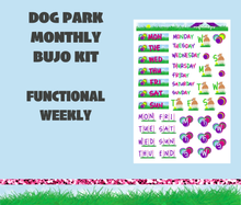 Dog Park Monthly Bujo Sticker Kit Digital Download