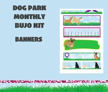 Dog Park Monthly Bujo Sticker Kit Digital Download
