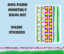 Dog Park Monthly Bujo Sticker Kit Digital Download