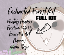 Enchanted Forest Monthly Bujo Sticker Kit - Physical Stickers