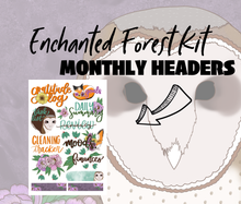 Enchanted Forest Monthly Bujo Sticker Kit - Physical Stickers
