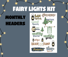 Fairy Lights Monthly Bujo Sticker Kit - Physical Stickers
