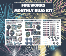 Fireworks Monthly Bujo Sticker Kit - Physical Stickers
