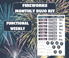 Fireworks Monthly Bujo Sticker Kit - Physical Stickers