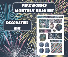 Fireworks Monthly Bujo Sticker Kit - Physical Stickers