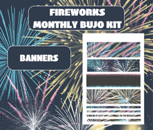 Fireworks Monthly Bujo Sticker Kit - Physical Stickers
