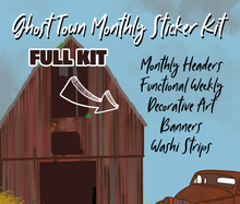 Ghost Town Monthly Bujo Sticker Kit  - Physical Stickers