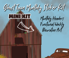 Ghost Town Monthly Bujo Sticker Kit  - Physical Stickers