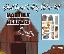 Ghost Town Monthly Bujo Sticker Kit  - Physical Stickers