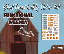 Ghost Town Monthly Bujo Sticker Kit  - Physical Stickers