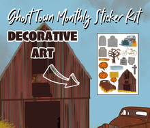 Ghost Town Monthly Bujo Sticker Kit  - Physical Stickers