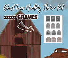 Ghost Town Monthly Bujo Sticker Kit  - Physical Stickers