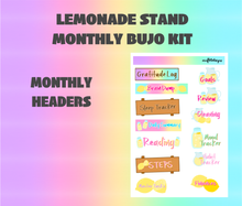 Lemonade Monthly Bujo Sticker Kit - Physical Stickers