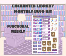 Enchanted Library Monthly Bujo Sticker Kit Digital Download
