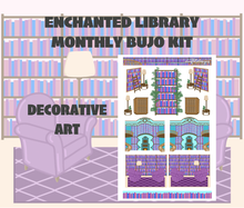 Enchanted Library Monthly Bujo Sticker Kit Digital Download