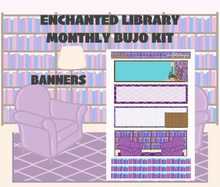 Enchanted Library Monthly Bujo Sticker Kit Digital Download