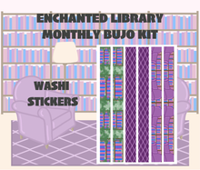 Enchanted Library Monthly Bujo Sticker Kit Digital Download