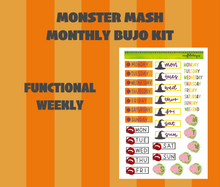 Monster Mash Monthly Bujo Sticker Kit - Physical Stickers