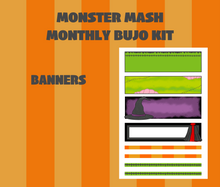 Monster Mash Monthly Bujo Sticker Kit - Physical Stickers