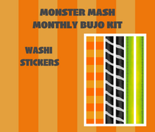 Monster Mash Monthly Bujo Sticker Kit - Physical Stickers