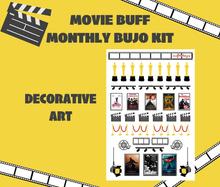 Movie Buff Monthly Bujo Sticker Kit Digital Download