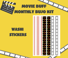 Movie Buff Monthly Bujo Sticker Kit Digital Download