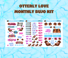 Otterly Love Monthly Bujo Sticker Kit Digital Download