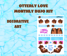 Otterly Love Monthly Bujo Sticker Kit Digital Download