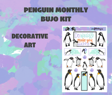 Penguin Monthly Bujo Sticker Kit Digital Download