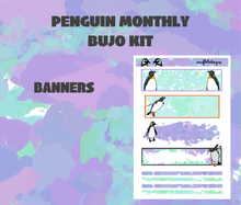 Penguin Monthly Bujo Sticker Kit Digital Download