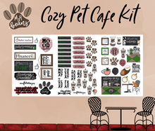 Cozy Pet Cafe Monthly Bujo Sticker Kit - Physical Stickers
