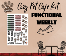 Cozy Pet Cafe Monthly Bujo Sticker Kit - Physical Stickers