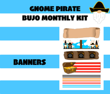 Pirate Gnome Monthly Bujo Sticker Kit - Physical Stickers
