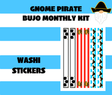 Pirate Gnome Monthly Bujo Sticker Kit - Physical Stickers