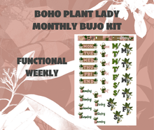 Plant Lady Monthly Bujo Sticker Kit Digital Download