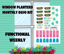 Window Planters Monthly Bujo Sticker Kit - Physical Stickers