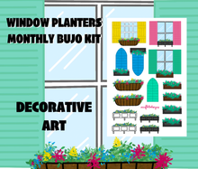 Window Planters Monthly Bujo Sticker Kit - Physical Stickers
