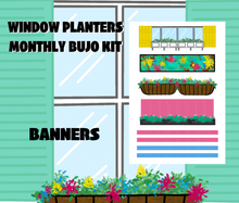 Window Planters Monthly Bujo Sticker Kit - Physical Stickers