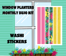 Window Planters Monthly Bujo Sticker Kit - Physical Stickers