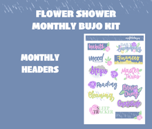 Flower Shower Monthly Bujo Sticker Kit Digital Download