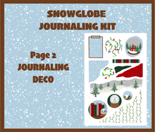 Snowglobe Journaling Sticker Kit Digital Download