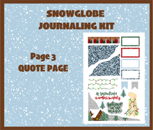 Snowglobe Journaling Sticker Kit Digital Download