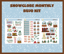 Snowglobe Monthly Bujo Sticker Kit Digital Download