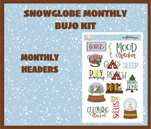 Snowglobe Monthly Bujo Sticker Kit Digital Download