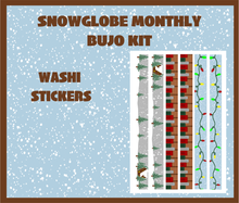 Snowglobe Monthly Bujo Sticker Kit Digital Download