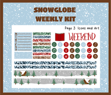 Snowglobe Weekly Sticker Kit Digital Download