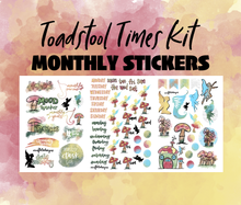 Toadstool Times Monthly Bujo Sticker Kit - Physical Stickers