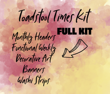 Toadstool Times Monthly Bujo Sticker Kit - Physical Stickers