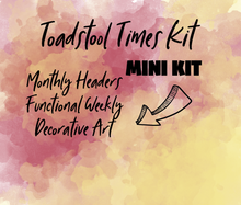 Toadstool Times Monthly Bujo Sticker Kit - Physical Stickers