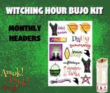 Witching Hour Monthly Bujo Sticker Kit - Physical Stickers